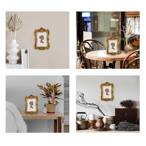 AELS 5x7 Inch Vintage Picture Frame, Elegant Antique Photo Frames with Glass Front, Photo Display, Tabletop Wall Hanging, Gift Ideas - Image 4