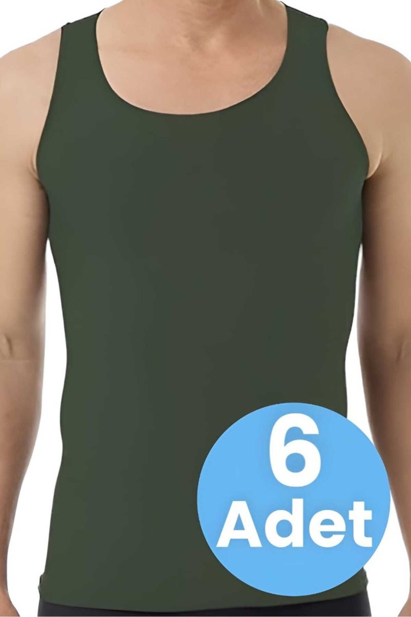 Tezzgelsin Men's Cotton 6-Piece Undershirt Military Undershirt Military Underwear  - Image 2