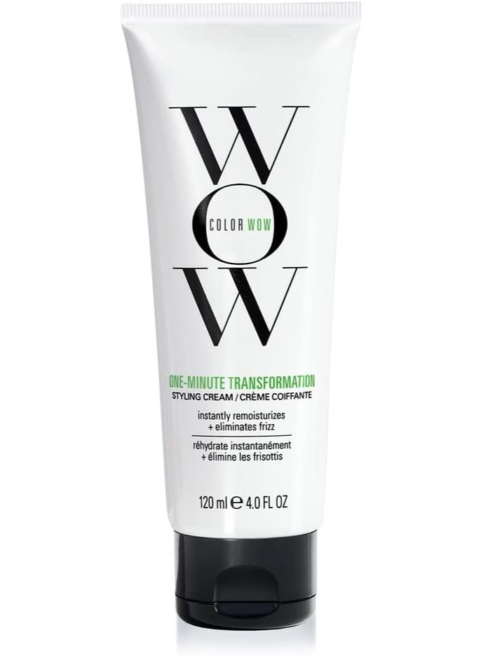 WOW One Minute Transformation Styling Cream, 120ml – Instant Frizz Fix & Smoothing Cream - Image 1