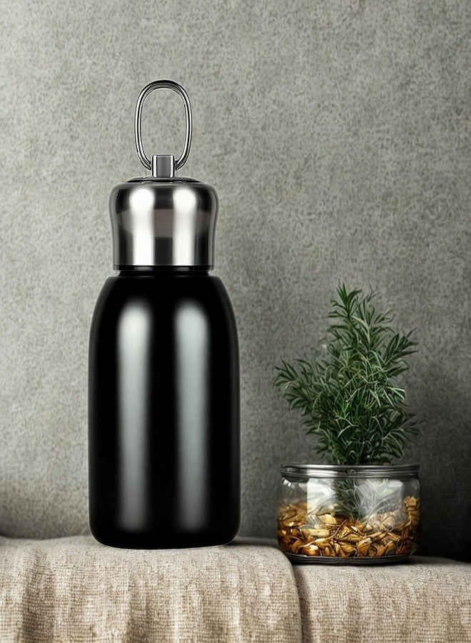 bolt bee 250ML Mini Black Stainless Steel Water Bottle – Vacuum Insulated, Leak-Proof for Hot & Cold Drinks | Travel, Kids, Women, Office & Outdoor Use (Black) - Image 3