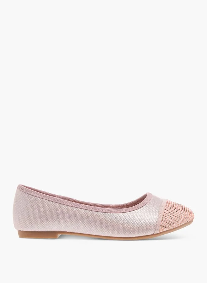 Flora Bella By Shoexpress Girls Embellished Slip-On Ballerina Shoes