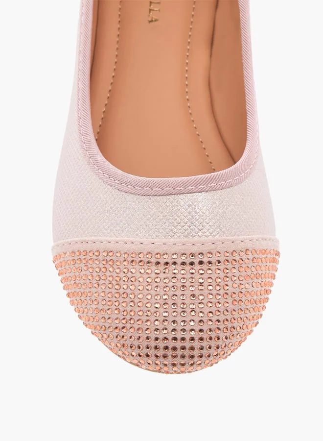 Flora Bella By Shoexpress Girls Embellished Slip-On Ballerina Shoes