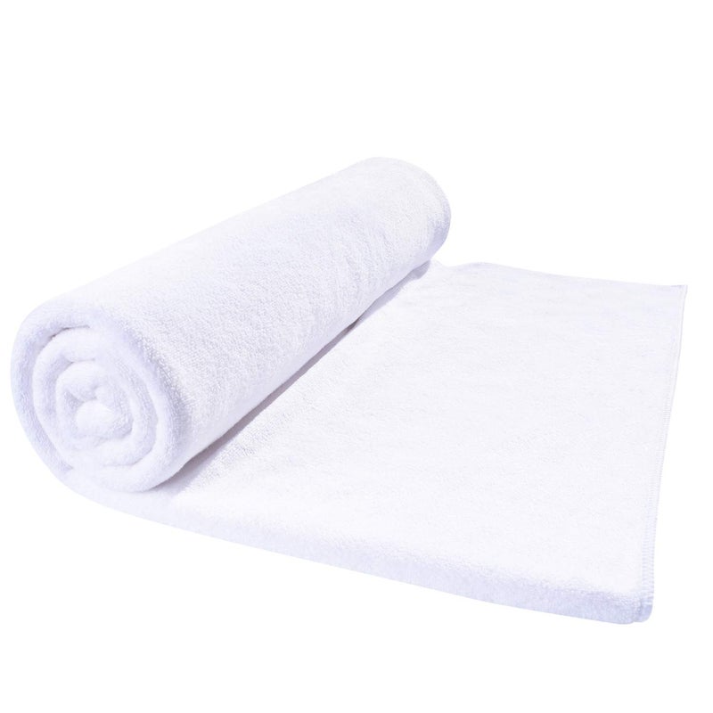 Oversized Microfiber Bath Towel Bath Sheet 1 Pack 32 x 71 Inch Extra Large Super Absorbent Quick Fast Dry Soft EcoFriendly Towel for Body Bathroom Travel 1PCS White