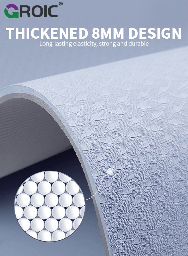 Nariele Yoga Mat, Extra Wide 72.8x 31.5 x 0.24 Pilates Fitness Mats with Alignment Marks, Non Slip Fitness Yoga Mats, Exercise Mats for Yoga Pilates Home Floor Workout with Carrying Sling and Storage Bag - Image 2