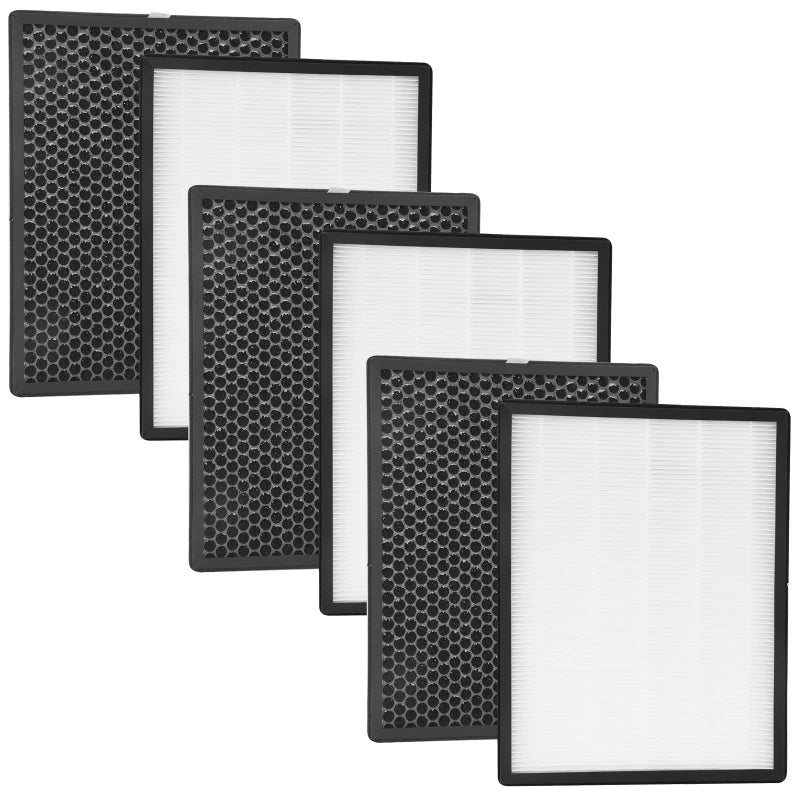 FCFMY 3 Sets H13 True HEPA Replacement Filter Compatible with Alexapure Breeze APB102 and 3049 Including 3 HEPA Filter and 3 Activated Carbon Filter