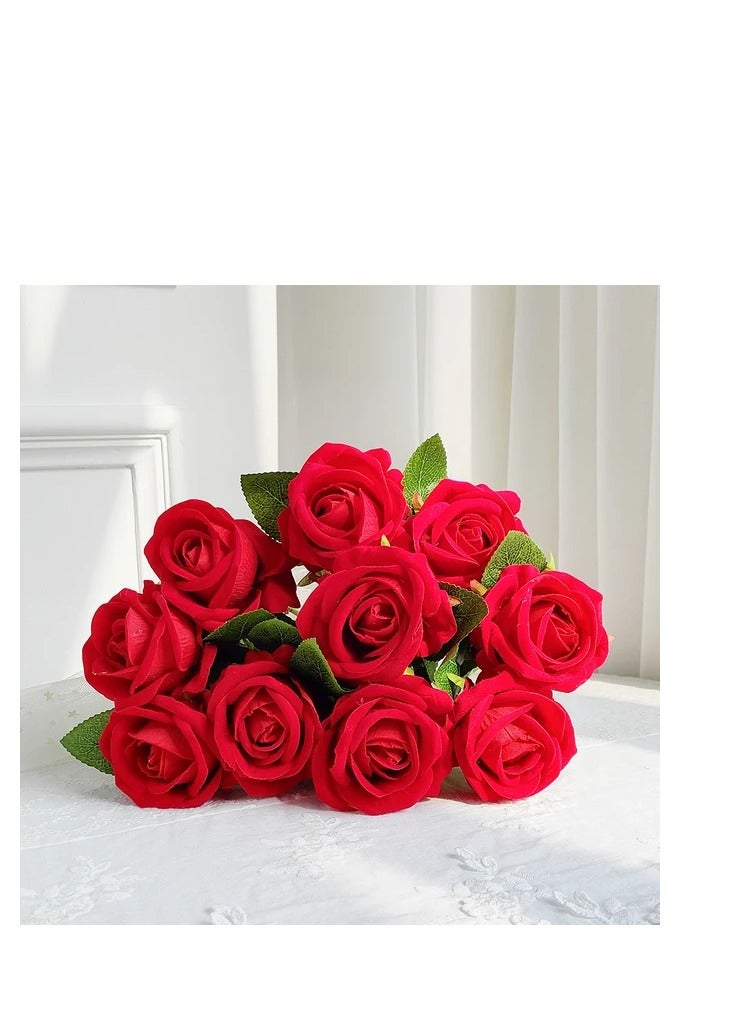 bouquet of red velvet roses to vases and decor - Image 1