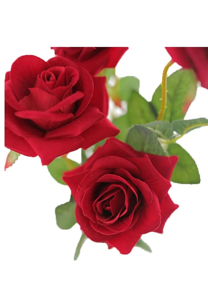 bouquet of red velvet roses to vases and decor - Image 2