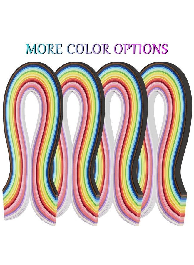 YURROAD 36 Colors Quilling Paper Strips Kit 720 Strips, Length 54Cm Width 3Mm 5Mm 7Mm 10Mm(4 Packs)  - Image 2