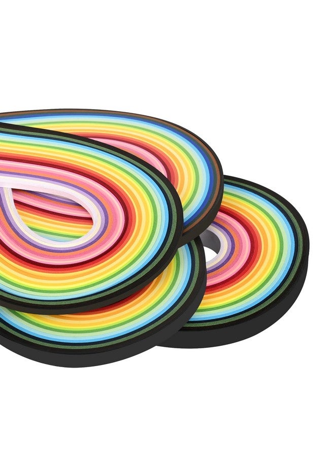 YURROAD 36 Colors Quilling Paper Strips Kit 720 Strips, Length 54Cm Width 3Mm 5Mm 7Mm 10Mm(4 Packs)  - Image 1