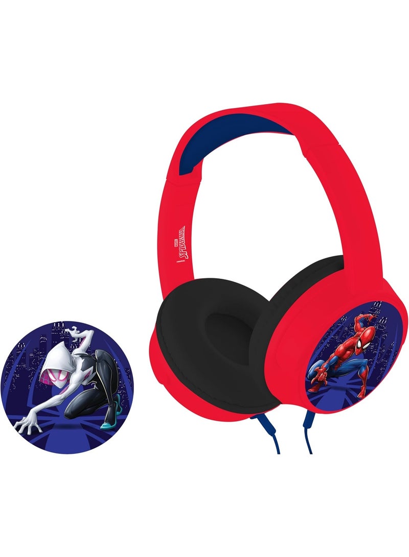 Volkano Marvel Spider-Man Auxiliary Headphones with Stickers (MV-6513-SM3) - Image 1