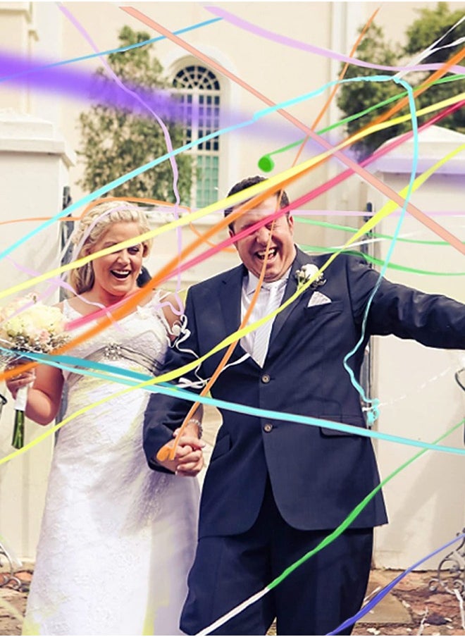 GROIC 6Pcs Streamers Poppers - Colorful Hand Throw Confetti Poppers, No Mess Paper Crackers for Birthday Wedding Party Celebrations, Multi-Color  - Image 4