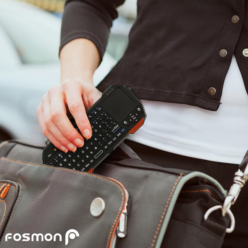 Fosmon Mini Bluetooth Keyboard (QWERTY Keypad), Wireless Portable with Touchpad, Compatible with Apple TV, PS4, PS4 Pro, PS5, HTPC/IPTV, VR Glasses, Smartphones - Image 4