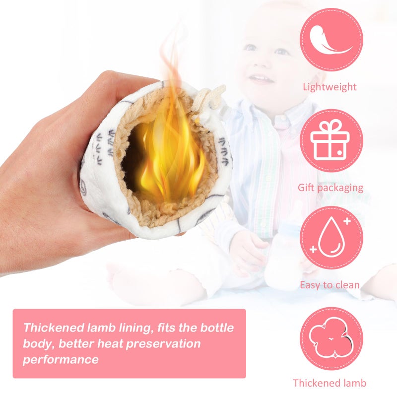 ULTNICE Baby Bottle Insulator Sleeve with String Warm Baby Bottle Cover Glass Nursing Feeder Warm Holder Pouch Infant - Image 3