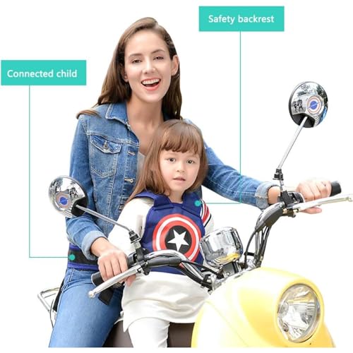 Ahamo Kids Safety Belt for Bike/Scooty/Two Wheeler (2-12 Years) | Adjustable Baby Bike Seat Belt with Reflective Heart Keychain | Durable Motorcycle Safety Harness (Navy Blue Captain) - Image 5