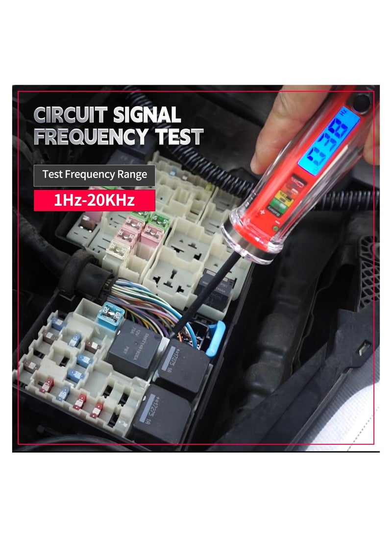 SYOSI - Automotive Test Light & Battery Power Detector, 1-75V DC LCD Digital Circuit Tester with Illumination, Fuse Tester with Voltmeter, Electric Test Pen for Checking Car Fuses and Battery Voltage - Image 1