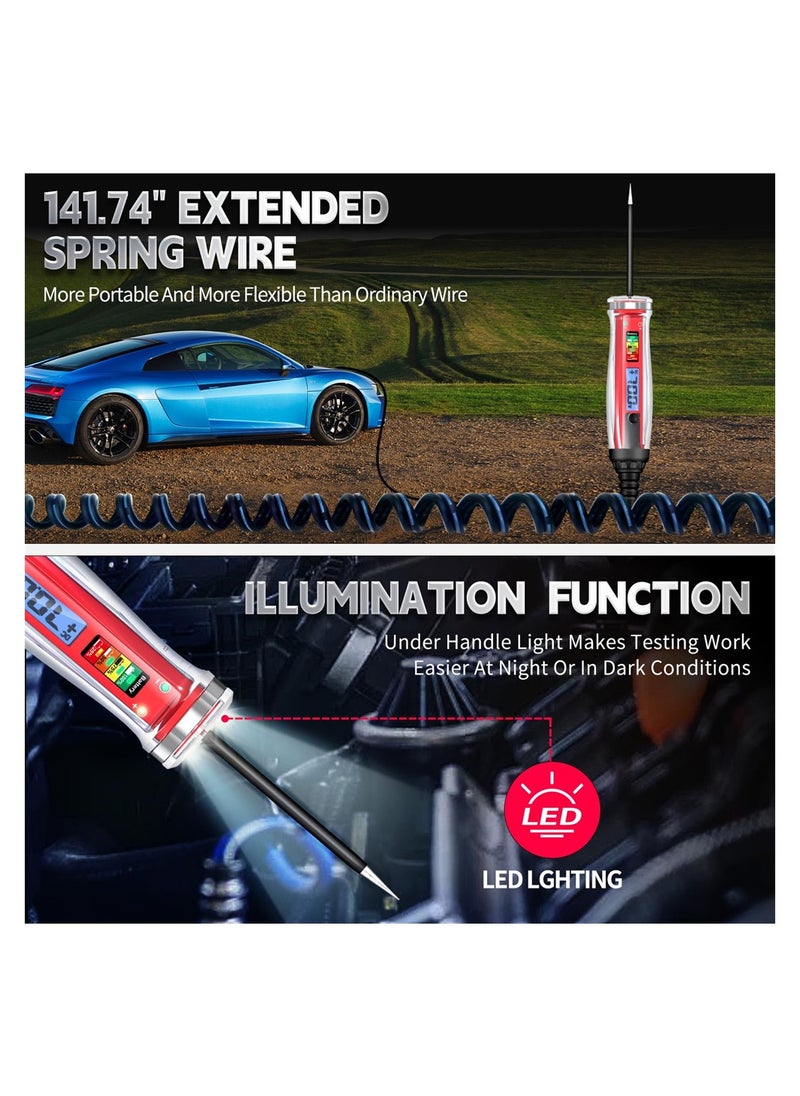 SYOSI - Automotive Test Light & Battery Power Detector, 1-75V DC LCD Digital Circuit Tester with Illumination, Fuse Tester with Voltmeter, Electric Test Pen for Checking Car Fuses and Battery Voltage - Image 1