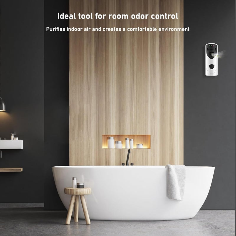 NALACAL Automatic Air Freshener Spray Dispenser, Wall-Mount Programmable Fragrance Dispenser with Remote – Compatible with Spray Refills for Bathroom, Hotel, and Commercial Spaces - Image 4