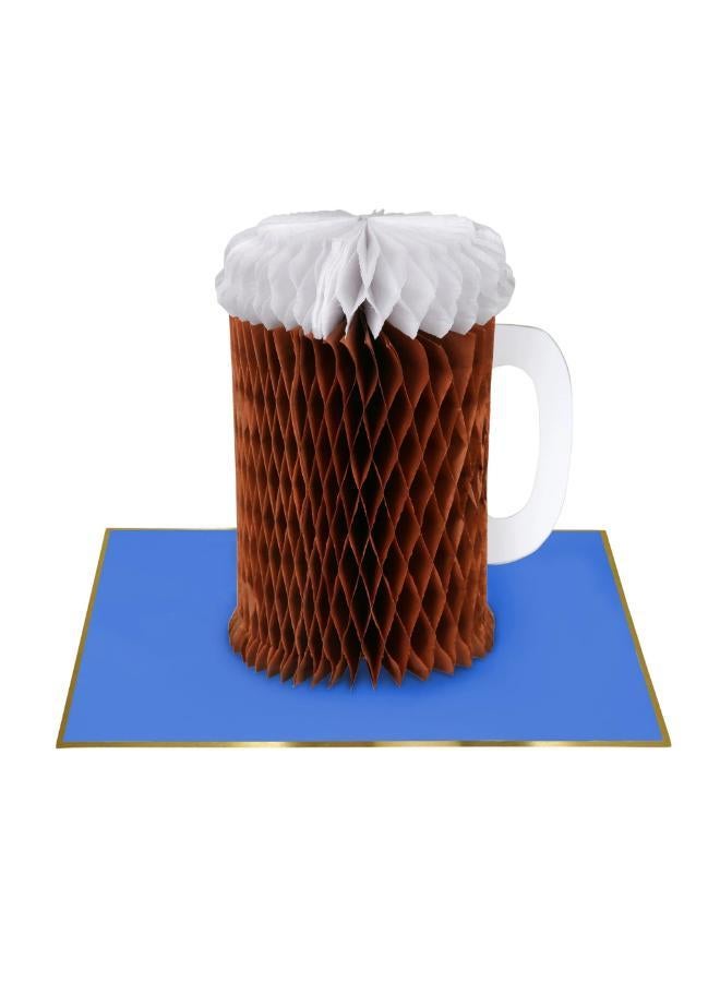 Meri Meri Happy Beerday Honeycomb Birthday Card - Image 1