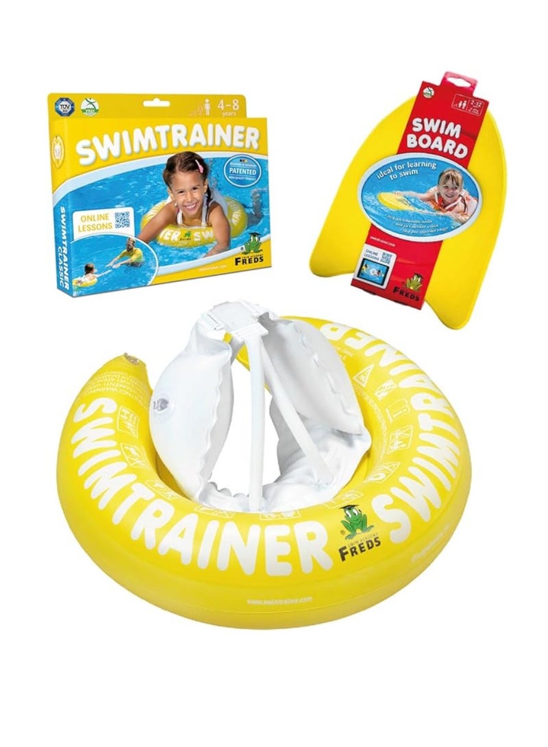FREDS SWIM ACADEMY Freds Swim Academy Yellow Swim Tube & Yellow Swimboard Set of 02