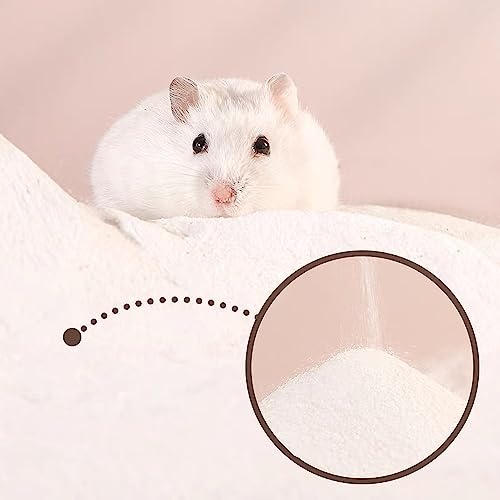 DR.DUDU Hamster Bath Sand, 2.8lb Dust Free Desert Sand or Potty Litter Sand for Hamster Chinchillas Gerbil Syrian Mice Small Animals (White) - Image 3