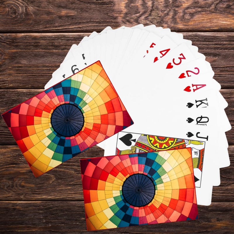 KARBD Playing Cards Deck Standard Bridge Size Plastic Laminated Coating Cards Traditional Rummy Game Playing Cards with Box for Kids & Adults - Aesthetic Multicolour, Pack of 2 - Image 1