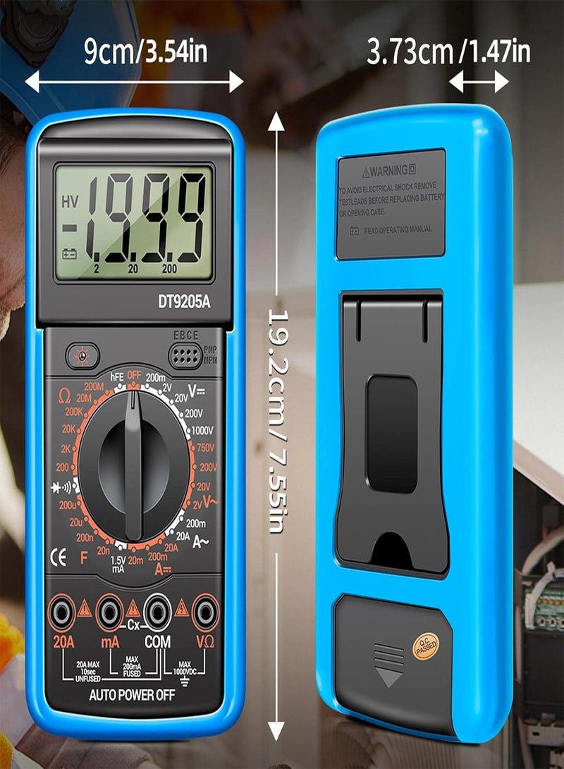 GGOOT Digital Multimeter,Universal Meter DT9205A Multimeter - Digital Multimeter Short Circuit Detection, Low Power Consumption Mode Automatic Shutdown Accurate Reading for Home Professional Use - Image 4