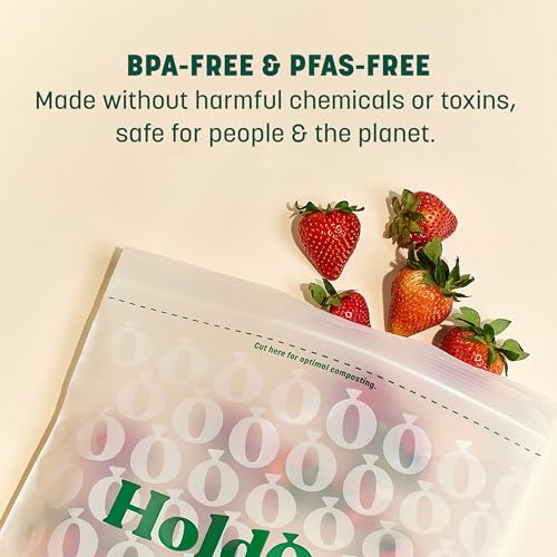 HoldOn Zipseal Sandwich Bags – Compostable, PFOA-Free, BPA-Free, Food-Safe Zip Seal Food Storage Bags With Secure Seal for Home & Travel, Freezer-safe (2-Pack, 200 bags total) - Image 5