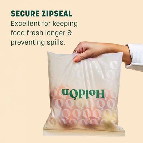 HoldOn Zipseal Sandwich Bags – Compostable, PFOA-Free, BPA-Free, Food-Safe Zip Seal Food Storage Bags With Secure Seal for Home & Travel, Freezer-safe (2-Pack, 200 bags total) - Image 3