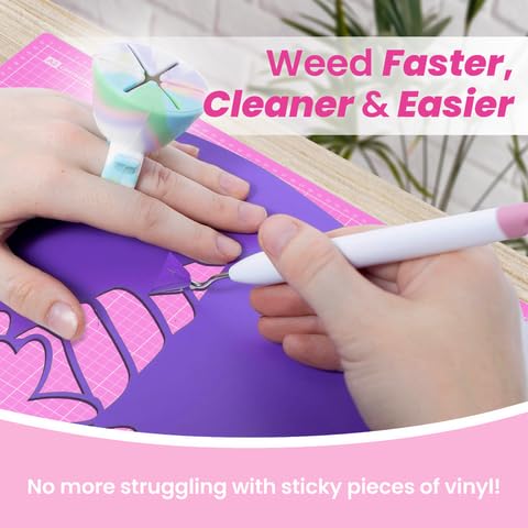 tweexy Craft Vinyl Weeding Scrap Collector Ring | Weeding Tools for Vinyl Heat Transfer, HTV Crafting & Adhesive Paper Sheets Holder | Portable Heat Press Accessories and Supplies (Unicorn) - Image 3