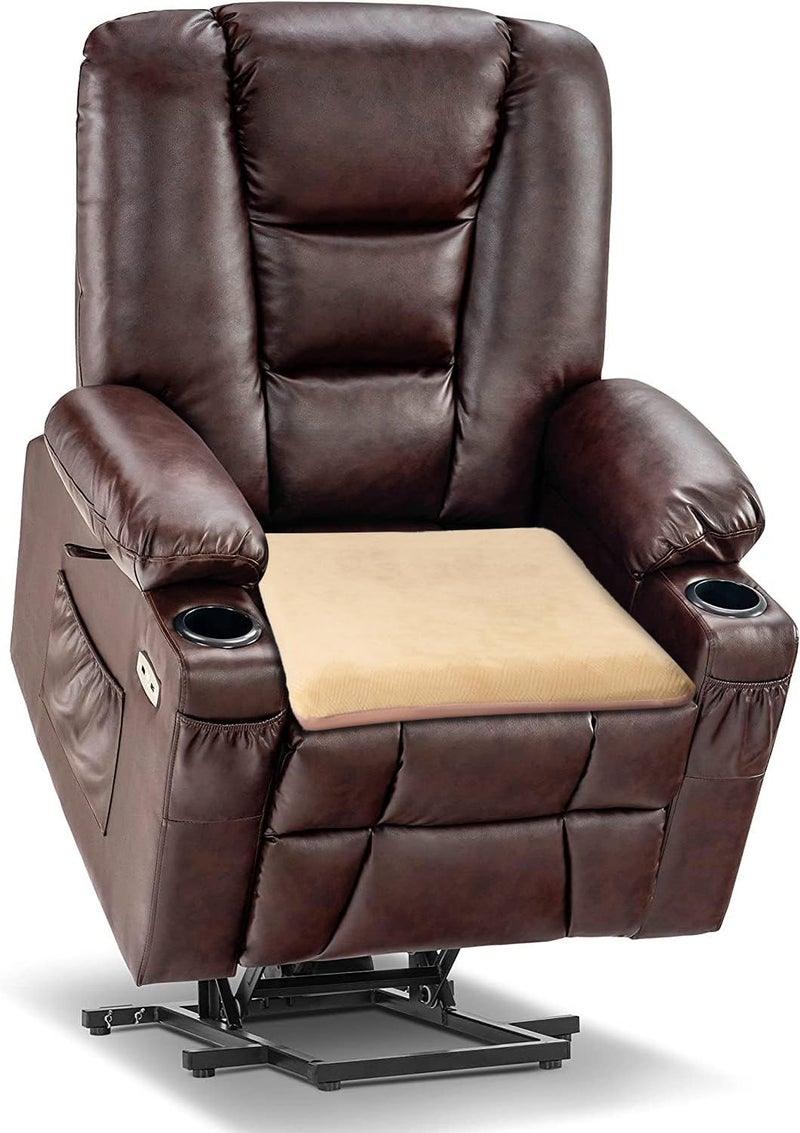 Sigmat Recliner Cushion for Elderly with Memory Foam 20x20x3 Inches Large Square Seat Cushion for Recliner Chair, Floor Pillow, Truck Seat Cushion Black-Grey - Image 3
