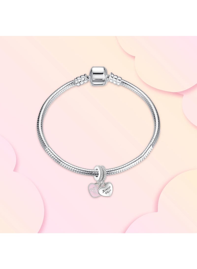 SOLARAE سحر فضة ستيرلنج 925، سحر خرز للأساور، سحر قلب للنساء والفتيات للأساور، سحر شجرة العائلة هدية مجوهرات للنساء والفتيات (من قلب إلى قلب) - Image 2