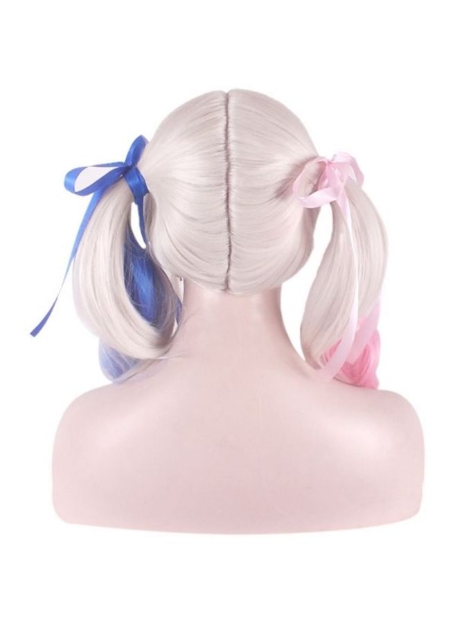NIBEMINENT Harleen Quinzel Gradient Cosplay Hair Wig Brown/Pink/Blue - Image 2