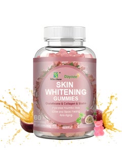 Daynee Skin Whitening Gummies ,Glutathione & Collagen & Biotin, Advanced Collagen Supplement Glutathione Collagen Fudge 60 Veggie Capsules  - Image 1