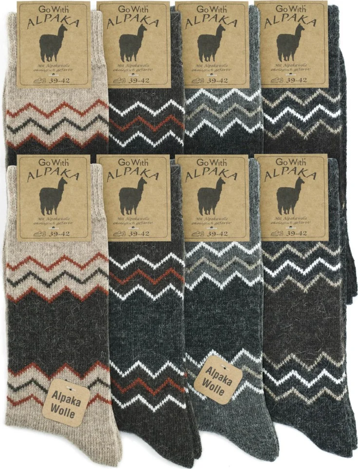جويث Alaska Natural Alpaca Wool Mix Soft Wool Winter Socks 8 Pairs