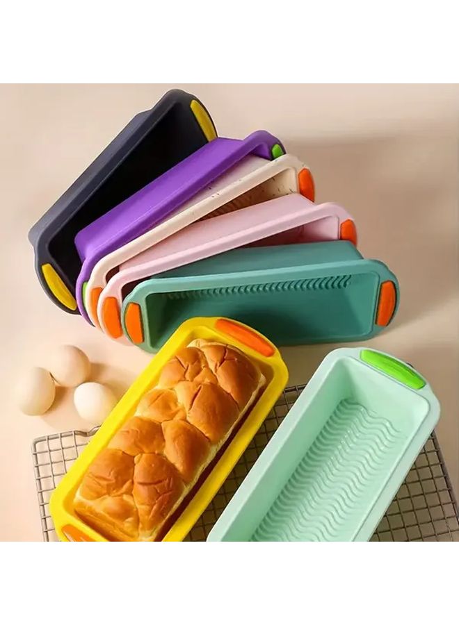 Silicone Non Stick Loaf Baking Pan Yellow Dishwasher Safe Oven To 446F - Image 1