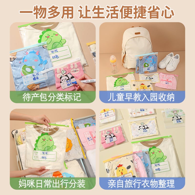 Bag Just Yet Storage Bag Baby Clothes Sealed Bag Thickened Travel Packing Bag Transparent Kindergarten Waterproof Storage Bag - Image 4