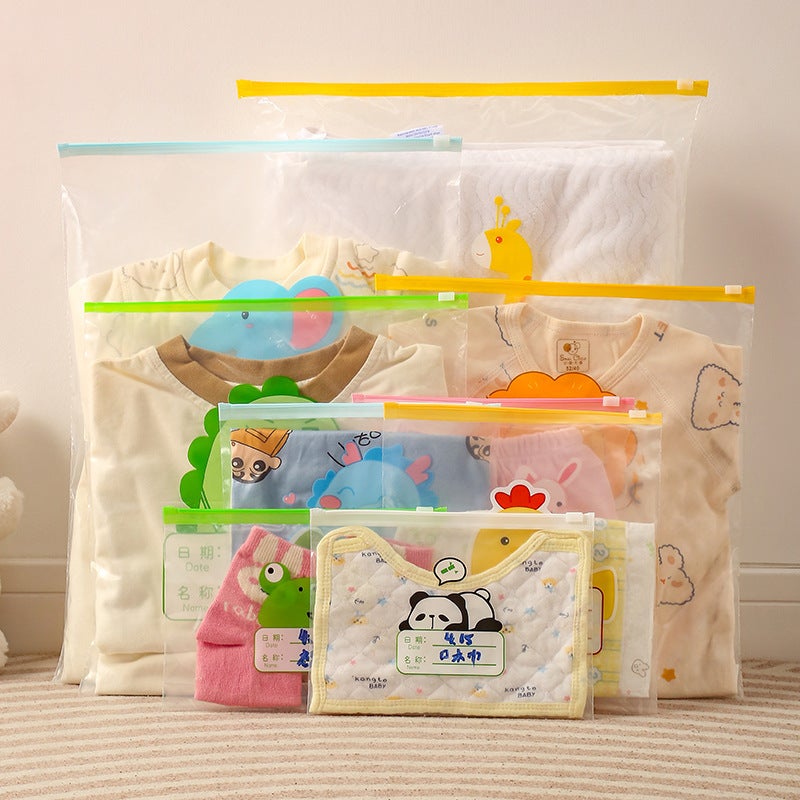 Bag Just Yet Storage Bag Baby Clothes Sealed Bag Thickened Travel Packing Bag Transparent Kindergarten Waterproof Storage Bag - Image 2