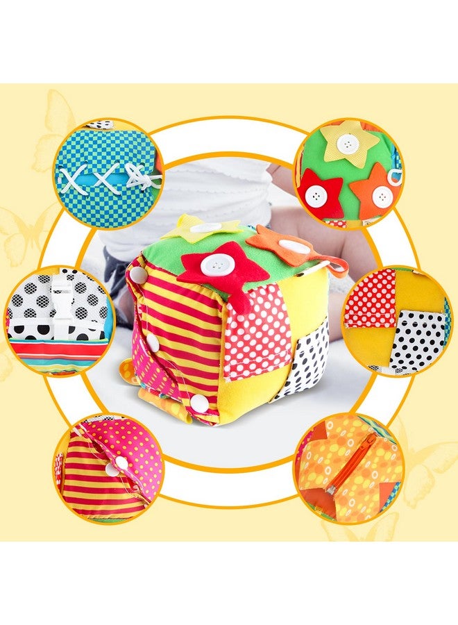 KAKIBLIN Cubic Activity Learning Toy with Zippers, Latches, Buckles, Laces, Snaps, Buttons and More - Perfect for Toddlers at Home, on Airplanes, Cars or Travel - Image 3