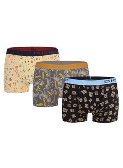 DICE Pack of 3 Printed Cotton Boxer for Boys  - Image 2