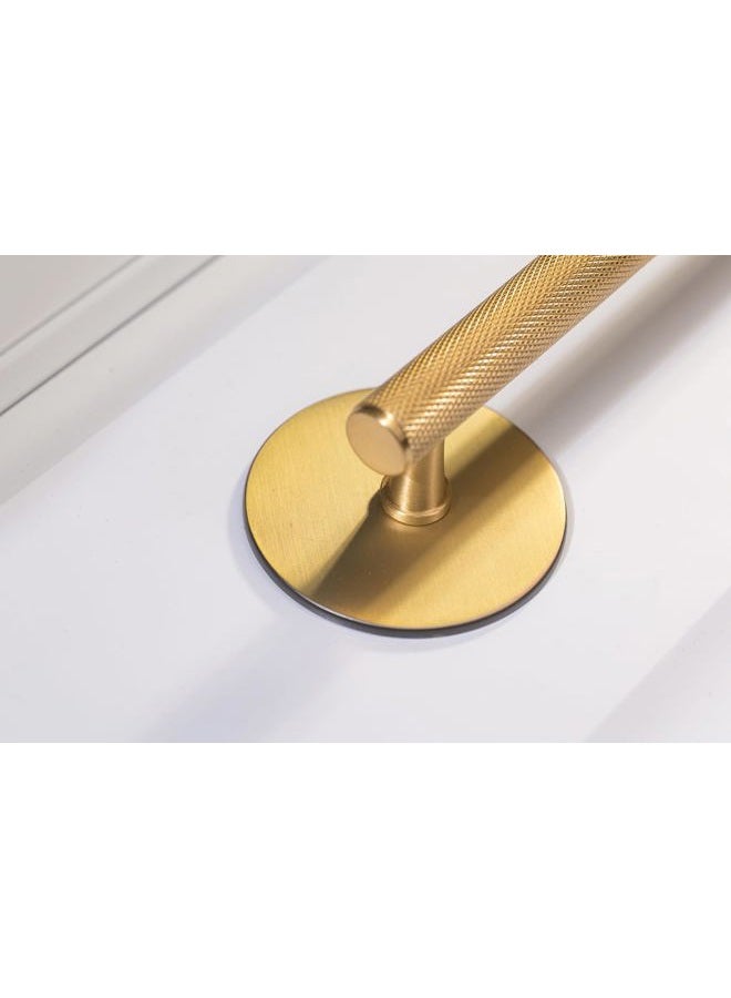 trust4care 4-Pack Brushed Brass Round Large Backplate Rosette Washers of Bifold Cabinet Knob Handles, 2-1/3" Gold Back Plate for Bi-Fold Passage Pull Doorknobs, Thick Circle Wide Base - Image 5