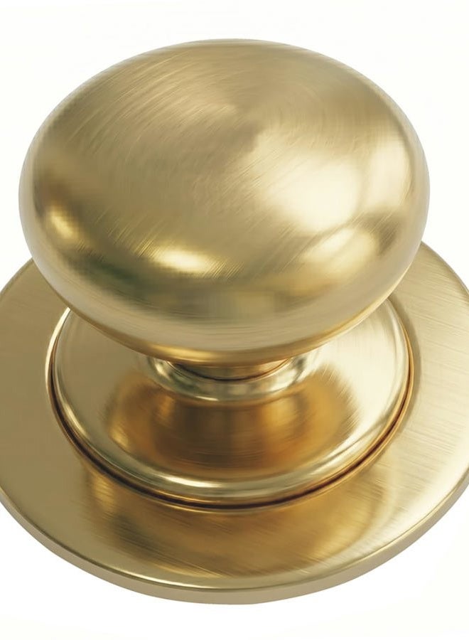trust4care 4-Pack Brushed Brass Round Large Backplate Rosette Washers of Bifold Cabinet Knob Handles, 2-1/3" Gold Back Plate for Bi-Fold Passage Pull Doorknobs, Thick Circle Wide Base - Image 3
