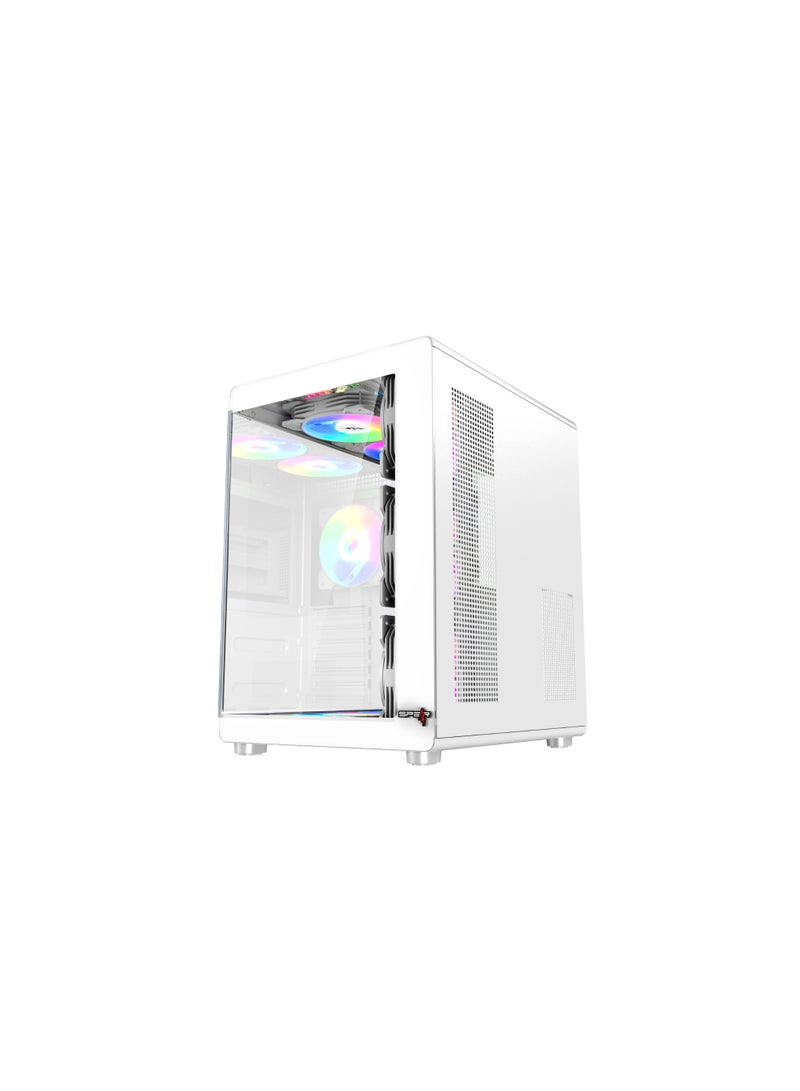 Spear Pc صندوق الألعاب Strike G210، 6 مراوح ARGB، زجاج، محور ARGB وجهاز تحكم عن بعد، ATX/ITX، USB 3.0، تبريد 240 مم - Image 4