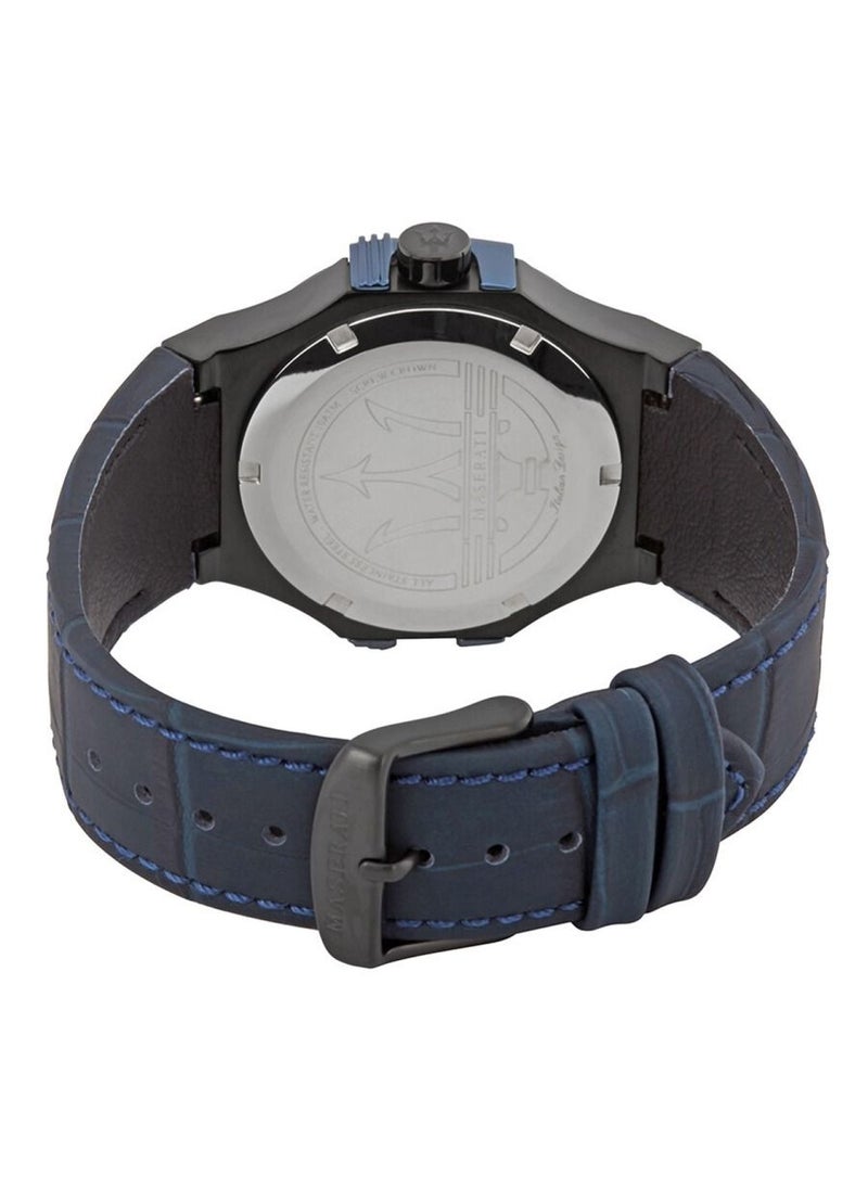 Maserati Men's Potenza Analog Quartz Blue Leather Watches R8851108007 - 42mm  - Image 5
