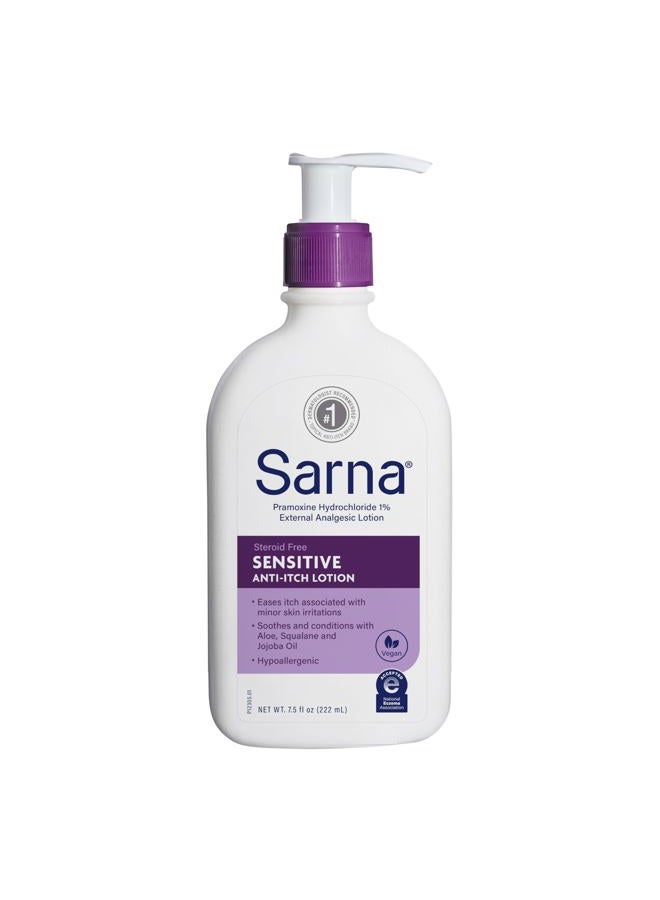 Sarna Sensitive Steroid-Free Anti-Itch Lotion for Dry Irritated Skin, Fragrance free - 7.5 Fl Oz - Image 1