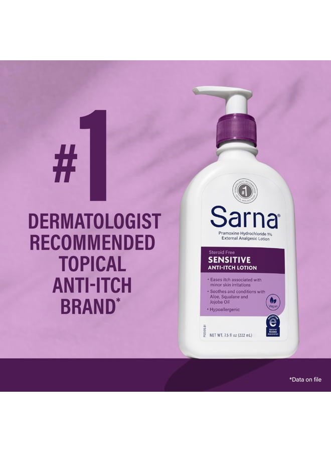 Sarna Sensitive Steroid-Free Anti-Itch Lotion for Dry Irritated Skin, Fragrance free - 7.5 Fl Oz - Image 2
