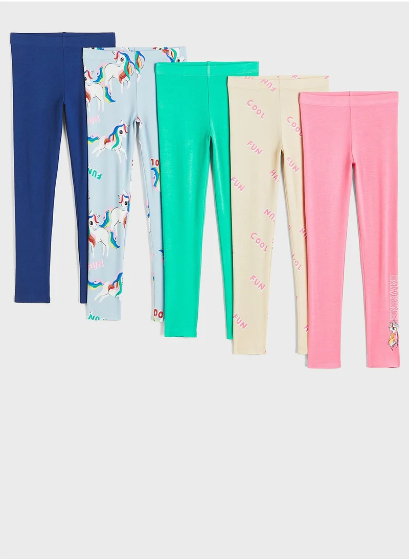 H&M Kids 5 Pack Assorted Leggings