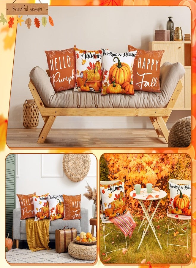 GlikCeil Set of 16 Fall Pillow Covers 18 x 18 Inch Seasonal Throw Pillow Covers Halloween Thanksgiving Christmas Holiday Pillowcases Decorative Cushion Pillowcases for Farmhouse Home Couch Sofa Decor - Image 2
