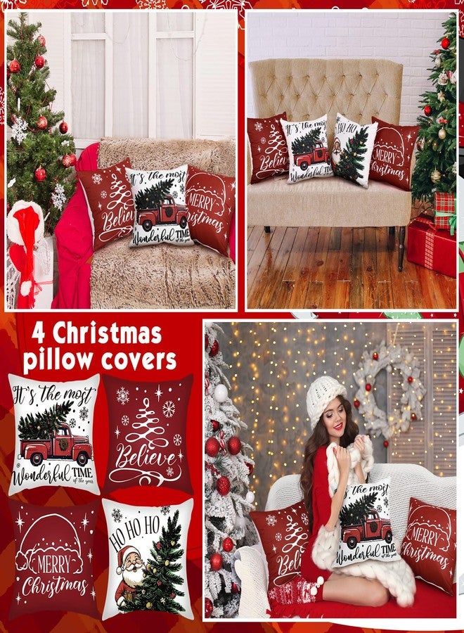 GlikCeil Set of 16 Fall Pillow Covers 18 x 18 Inch Seasonal Throw Pillow Covers Halloween Thanksgiving Christmas Holiday Pillowcases Decorative Cushion Pillowcases for Farmhouse Home Couch Sofa Decor - Image 5