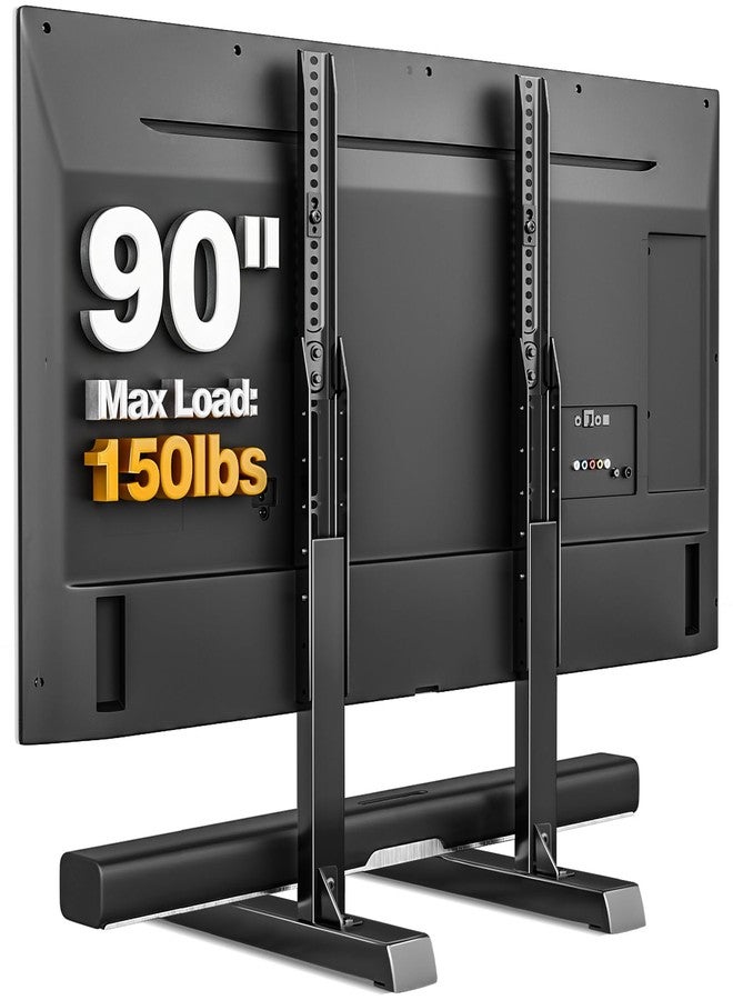 TVON Universal TV Legs, Table Top TV Stand Base with Height Adjustable for Most 37 to 86 90 Inch TVs, Holds up to 150lbs with Cable Management, Max VESA 800x600mm, Black (Black) - Image 1