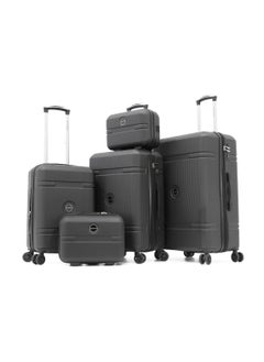 GIORDANO Giordano Hardside Luggage Trolley Bag 5 Pieces set,Grey (BC-12&14,S-20,M-24,L-28 Inch)  - Image 1